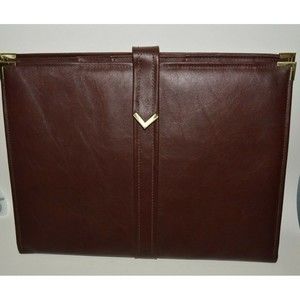 High End Large Omega Designs Brown Leather Sales Display Attaché Case Holder OR
